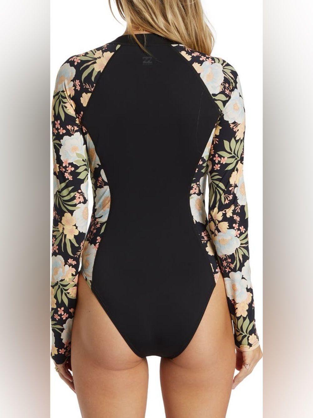 Billabong Lost Cove Zip Front Bodysuit Rashguard Swimsuit Floral Size Small - Picture 4 of 8